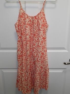 Universal Thread Coral Floral Midi Slip Dress